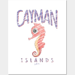 Cayman Islands Cute Seahorse Posters and Art